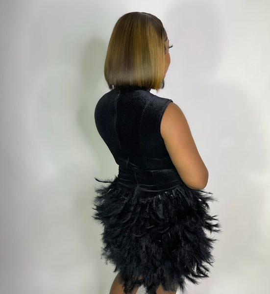 Rhinestones Black Poofy Short Dresses